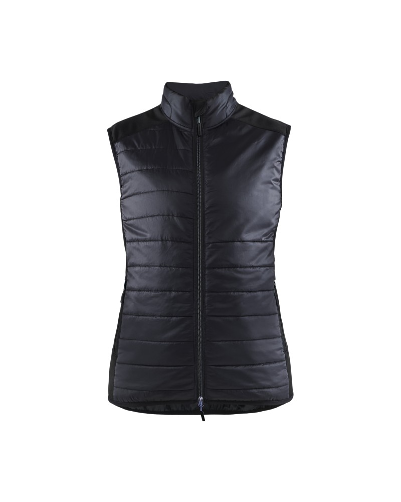 Dames gevoerde bodywarmer - Zwart/Donkergrijs (9998)