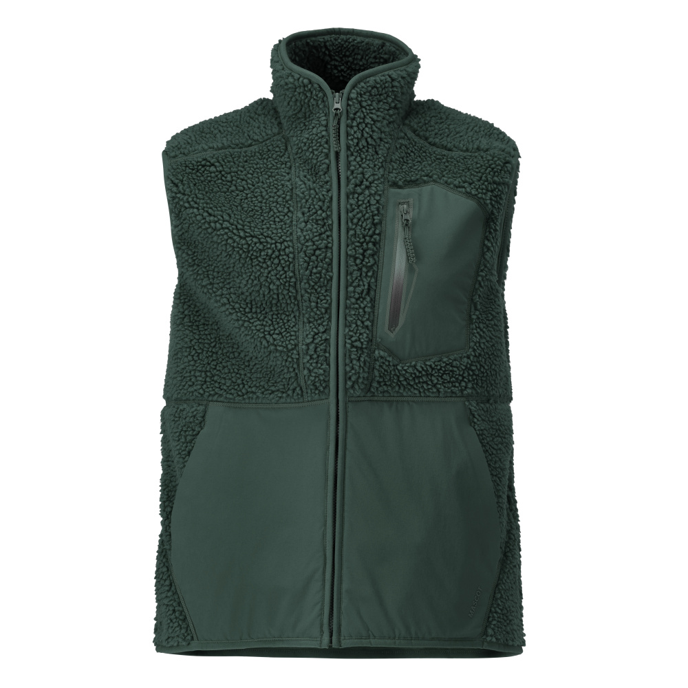 Bodywarmer met rits - bosgroen