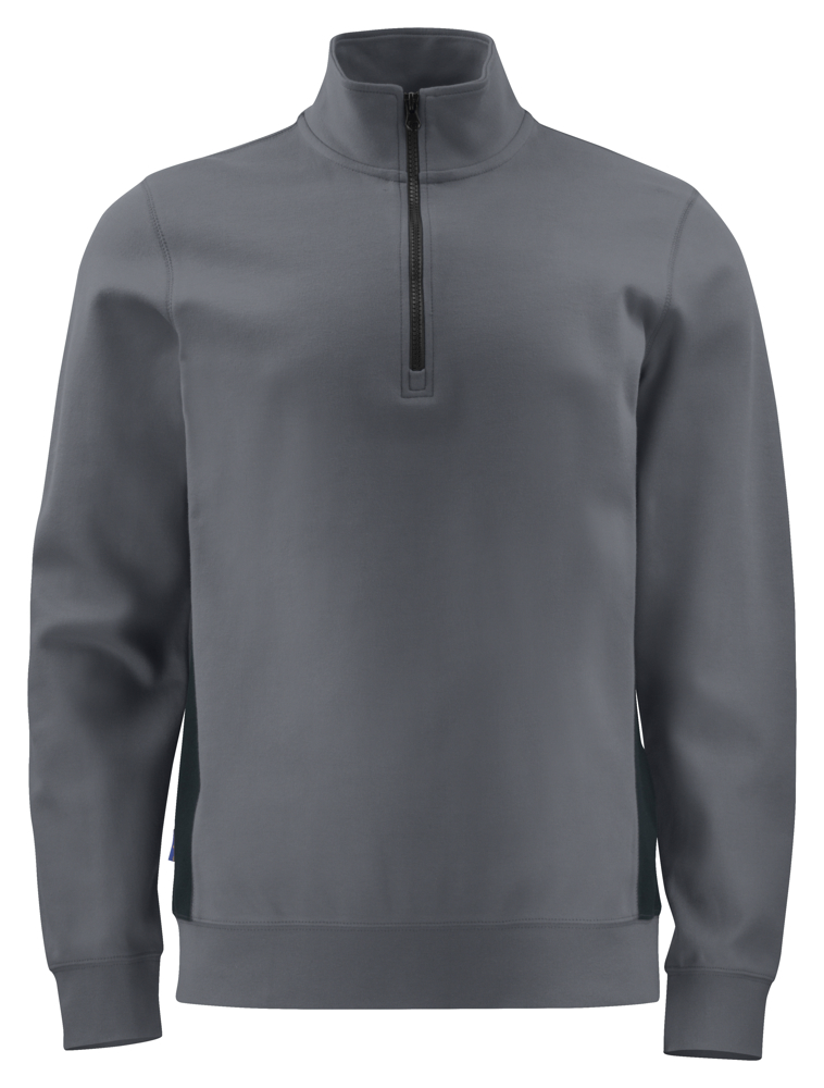 2128 SWEATER MET KORTE RITSSLUITING - Grijs