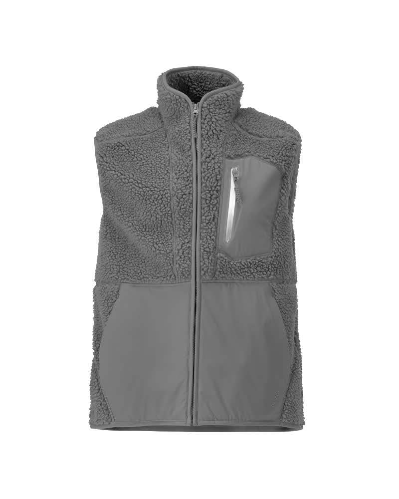 Bodywarmer met rits - steengrijs