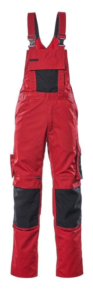 Amerikaanse overall met kniezakken - rood/zwart
