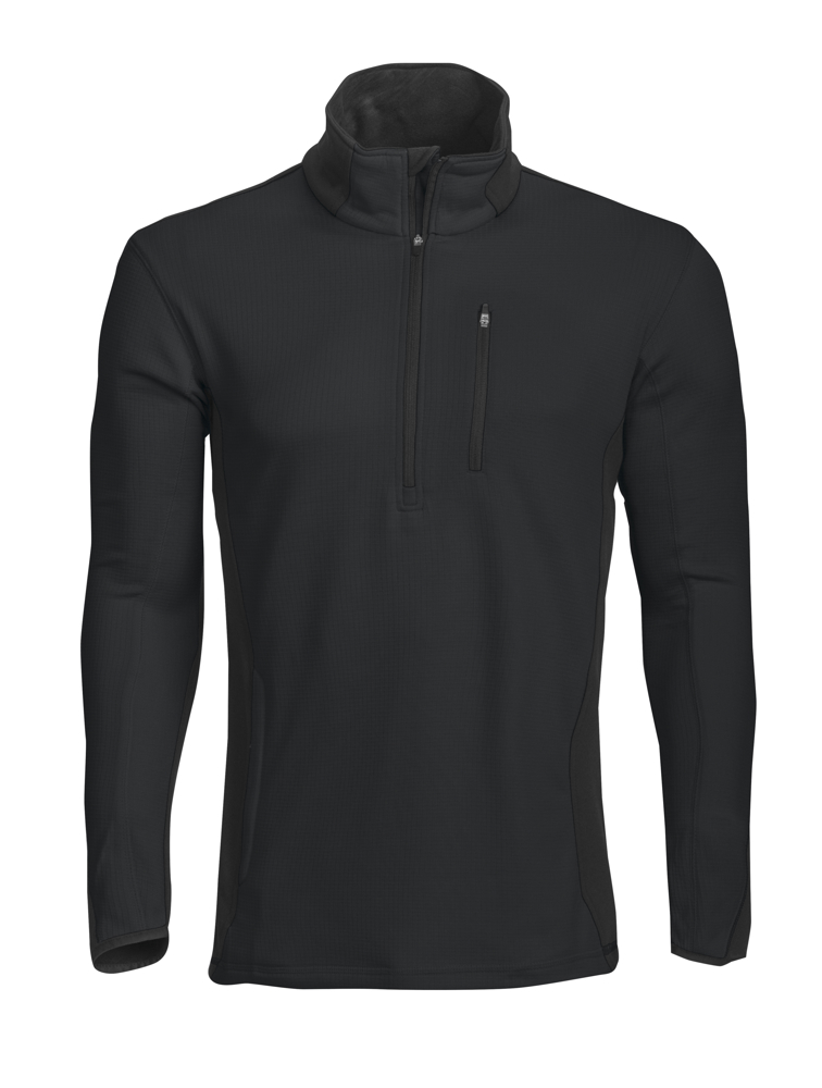 3306 SWEATER MET KORTE RITS - Zwart