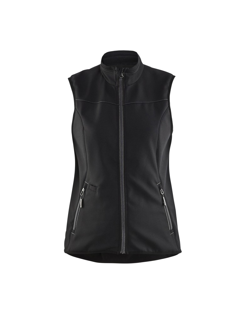 Dames softshell bodywarmer - Zwart/Donkergrijs (9998)
