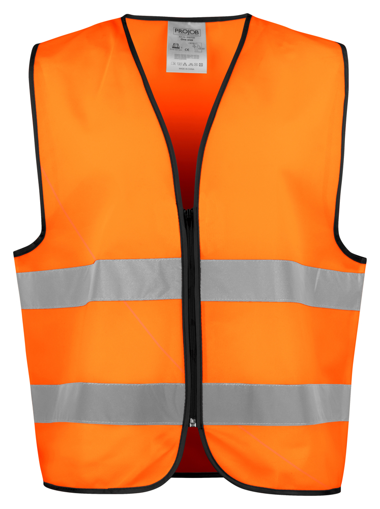 6709 SIGNALISATIEHESJE EN ISO 20471 KLASSE 2 - Oranje/Zwart